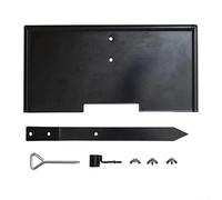 HEBEOT Soporte de metal para marcador de tumba para mascotas para placa de 12 x 8 pulgadas con ranura para arreglos florales, acabado negro resistente a la corrosión para perros y gatos humanos