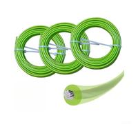HEBEOT StrimmerLine - Juego de 4 cables de nailon con núcleo de acero resistente, trenzados y bordes cortantes para césped y cepillo, cable de repuesto resistente a la abrasión (4 paquetes de 2 mm x 5