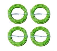 HEBEOT StrimmerLine - Juego de 4 cables de nailon con núcleo de acero resistente, trenzados y bordes cortantes para césped y cepillo, cable de repuesto resistente a la abrasión (4 paquetes de 3 mm x 5