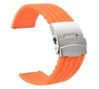 Hebilla acero pulseras silicona Correa de silicona 18 mm 20 mm 22 mm 24 mm Correa de reloj de silicona suave Correa de repuesto de goma deportiva Reloj Pulsera Cinturón Seguridad Hebilla de metal Puls