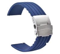 Hebilla acero pulseras silicona Correa de silicona 18 mm 20 mm 22 mm 24 mm Correa de reloj de silicona suave Correa de repuesto de goma deportiva Reloj Pulsera Cinturón Seguridad Hebilla de metal Puls