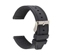 Hebilla acero pulseras silicona Correa de silicona 20 mm 22 mm 24 mm Correa deportiva de silicona universal Liberación rápida Costuras de moda Pulsera de repuesto de goma impermeable for hombres(All B
