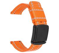Hebilla ajustable Pulseras nylon elástico trenzado Correa de apertura rápida de 20mm, pulsera Universal de nailon con botón pulsador, correa de repuesto, correa de reloj de nailon(Type 1 orange)