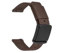 Hebilla ajustable Pulseras nylon elástico trenzado Correa de apertura rápida de 20mm, pulsera Universal de nailon con botón pulsador, correa de repuesto, correa de reloj de nailon(Type 3 brown)