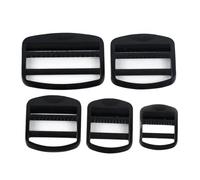 Hebilla Cinturon Hebillas de metal for ajustar mochilas, 2 o 4 unidades, 19-50 mm, deslizador bloqueo escalera, correa cincha, adaptador gancho Tri-Glide, hebilla for cinturón ropa(Black,32mm-4Pcs)