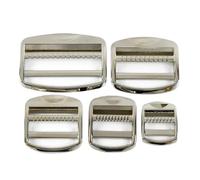 Hebilla Cinturon Hebillas de metal for ajustar mochilas, 2 o 4 unidades, 19-50 mm, deslizador bloqueo escalera, correa cincha, adaptador gancho Tri-Glide, hebilla for cinturón ropa(Silver,38mm-4Pcs)