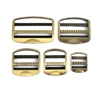 Hebilla Cinturon Hebillas de metal for ajustar mochilas, 2 o 4 unidades, 19-50 mm, deslizador bloqueo escalera, correa cincha, adaptador gancho Tri-Glide, hebilla for cinturón ropa(Brass,32mm-2Pcs)