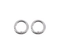 Hebilla con anilla para llaves y resorte Aleación de zinc Resorte redondo O Ring Hebillas Clips Ganchos a presión 2 piezas Oro rosa Plata 20-33 mm(Silver,20)