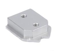 Hebilla cuadrada alargada para herramientas de bloqueo principal Tajima de enganche rápido, accesorios de metal resistente para obras y manualidades, montaje fácil, plata, 2,8 x 2,5 cm