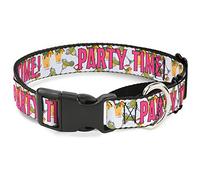 Hebilla de Abajo para Fiesta. Collar para Perro Martingale con Bebidas, 2,5 cm de Ancho, Cuello Mediano de 28 a 43 cm