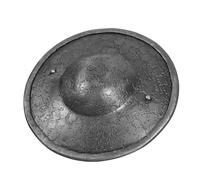 Hebilla de acero medieval tardía: escudo de combate forjado a mano de calibre 16 con acabado texturizado para entrenamiento de hema, LARP, SCA y recreación histórica, Natural, Standard