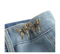 Hebilla de ajuste cintura for pantalones, botón caña metal, diseño jeans, clip tensor, hebillas, pasadores(Antique Brass,10 Sets)