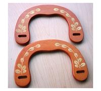 Hebilla de bloqueo de beso de mango de madera, Marcos de madera for bolso con asa, multicolor, varios tamaños, 2/4 Uds(Bs358-brown,2Pcs)