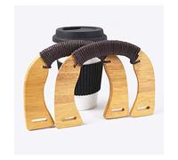 Hebilla de bloqueo de beso de mango de madera, Marcos de madera for bolso con asa, multicolor, varios tamaños, 2/4 Uds(Bs357-natural,4Pcs)