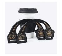 Hebilla de bloqueo de beso de mango de madera, Marcos de madera for bolso con asa, multicolor, varios tamaños, 2/4 Uds(Bs359-black,2Pcs)