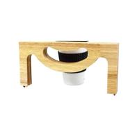 Hebilla de bloqueo de beso de mango de madera, Wood Frame Handle Multicolor 26cm x 12cm For Women Handbag DIY Sewing(Natural)