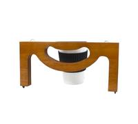 Hebilla de bloqueo de beso de mango de madera, Wood Frame Handle Multicolor 26cm x 12cm For Women Handbag DIY Sewing(Lightcoffee)