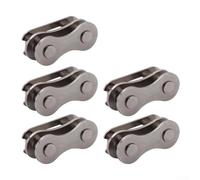 Hebilla de cadena de bicicleta para bicicletas de engranaje fijo y pista, 5 pares de eslabones de conexión rápida de una sola velocidad, hechos de construcción de acero sólido