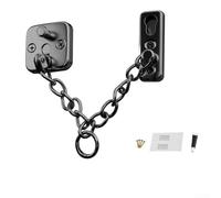 Hebilla de cadena de bloqueo de puerta de acero inoxidable con cerradura de perno de puerta para una mejor protección del hogar, resiste la entrada forzada y ayuda a verificar a los visitantes antes