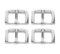 Hebilla de cinturón de cuero, 4 piezas Hebilla de cinturón de aleación Accesorios de bricolaje de cuero Una sola punta para reemplazo de rompevientos con correa de cuero - 20 mm(8 * 6 * 2cm-Plata)
