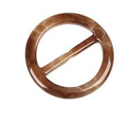 Hebilla de cinturón de resina, Pack de 2 hebillas de cinturón con anillo for bufanda de resina, multicolor, diámetro interior de 3 a 5 cm, for mujer.(Round Light Brown,3 cm inner diameter 2pcs)