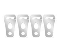 Hebilla de cuerda de acero inoxidable estilo línea tensora para tienda de campaña, hebilla de nudo rápido, ajustador de línea