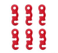 Hebilla de cuerda de aluminio de ajuste rápido para tienda de campaña, tensor de línea para camping, senderismo, deslizador de bloqueo de cable de larga duración, 11 x 9 cm (rojo)