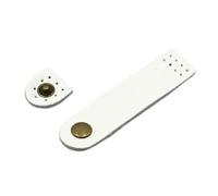 Hebilla de cuero con cierre Hebillas a presión de cuero 7,5 x 2 cm y botones for coser, varios juegos multicolores(White,6 Sets)