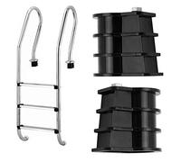 Hebilla de Escalera de Piscina, 2 Piezas de plástico Integrado Cubierta de barandilla de Piscina
