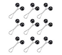 Hebilla de Fijación Ajustable Botones de Metal Jeans Tirar Hebillas de Cintura Sin Botones Para Ropa Cuentas Pernos De Seguridad Para Coser, Negro , Talla única