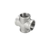 Hebilla de hilo de cuatro vías de acero inoxidable 304, rosca interior cruzada recta, junta de tubería de agua de cuatro vías, accesorios de plomería, rosca interna, 6 puntos(G3/4)