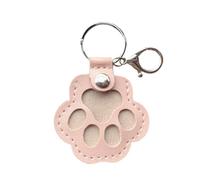 Hebilla de langosta conmemorativa de piel con estampado de huellas de mascotas, bolsa portátil, regalo de almacenamiento de memoria para los propietarios