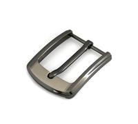 Hebilla de medio broche con un solo pasador, Hebillas de cinturón aleación zinc, paquete 4 mitades grises 40 mm ancho con barra final y tacón único