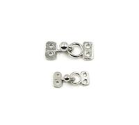 Hebilla de metal de alta calidad con cierre de hebilla de visón, cierre de gancho y ojal, paquete de 10