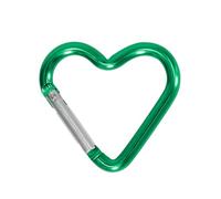 Hebilla de metal, gancho de resorte en forma de corazón, mosquetón de aleación de aluminio, clip de mosquetón de aluminio duradero en forma de corazón al aire libre, camping, senderismo, viajes