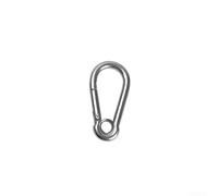 Hebilla de mosquetón de gancho de resorte de acero inoxidable confiable, M4/M5/M6/M7/M8/M9/M10/M11/M12, para equipo de camping (M6)