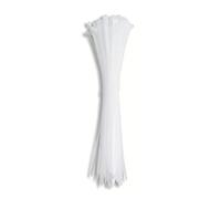 Hebilla de nailon para bridas. Organizador de bridas for cables nailon con autosujeción, 100 Uds., negro, blanco, varios tamaños(1.8x117-100pcs,White)