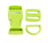 Hebilla de plástico para Correa de Mochila, Cierre de liberación Lateral de 15-25 mm, Deslizador Tri-Glide para Correas de Collar de Mascotas,Estilo B - 5 Hebillas,20 mm - 5 Metros