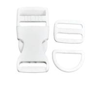 Hebilla de plástico para Correa de Mochila, Cierre de liberación Lateral de 15-25 mm, Deslizador Tri-Glide para Correas de Collar de Mascotas,Estilo I - 5 Hebillas,20 mm - 5 Metros