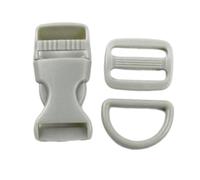 Hebilla de plástico para Correa de Mochila, Cierre de liberación Lateral de 15-25 mm, Deslizador Tri-Glide para Correas de Collar de Mascotas,Estilo F - 5 Hebillas,25 mm - 5 Metros