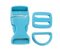 Hebilla de plástico para Correa de Mochila, Cierre de liberación Lateral de 15-25 mm, Deslizador Tri-Glide para Correas de Collar de Mascotas,Estilo C - 5 Hebillas,15 mm - 5 Metros