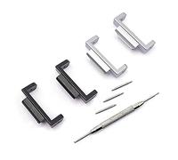 Hebilla de Reloj,Desplegable Hebilla Convertidor de plástico 2pcs para conector adaptador CASIO con herramienta(Black)