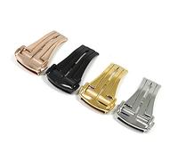 Hebilla de Reloj,Desplegable Hebilla Presión doble de mariposa Hebilla de mariposa Cierre de plegado de liberación rápida para Omega Seamaster 16mm 18mm 20mm Accesorios de correa de reloj de alto grad