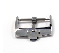 Hebilla de Reloj,Desplegable Hebilla Reloj Accesorios Banda 12mm 14mm 16mm 18mm 20 mm for Omega Seamaster Strap Watch Men Pin Insurance Hebilla de acero inoxidable Cierre(Silver 12mm No words)