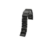 Hebilla de seguridad Correa de reloj Cadena de metal 22mm 24mm 26mm Compatible con Panerai 441 111 Correa de reloj de acero inoxidable de espesor sólido Accesorios y herramientas for hombres(Black,Wid