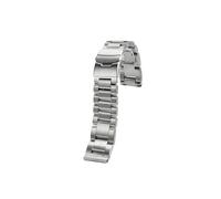 Hebilla de seguridad Correa de reloj Cadena de metal 22mm 24mm 26mm Compatible con Panerai 441 111 Correa de reloj de acero inoxidable de espesor sólido Accesorios y herramientas for hombres(Silver,Wi