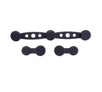 Hebilla de silicona para freidora de aire con imanes integrados, juego de hebilla de silicona magnética para freidora de aire con 1 hebilla larga y 2 cortas para soporte de papel pergamino (negro)