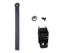 Hebilla de trinquete y conjunto de correa para uso de encuadernación de snowboard con construcción de base de acero y elementos de flejado de plástico para mayor durabilidad (D)