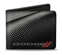 Hebilla Down Unisex Dodge Red Rhombus Cartera Doble de Fibra de Carbono Multicolor Talla única