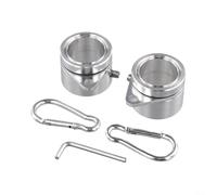 Hebilla giratoria para asta de bandera de jardín, aleación de aluminio de 1 pulgada con diseño giratorio, hecha para evitar que la bandera se tuerza, viene en juego de dos piezas (plateado)